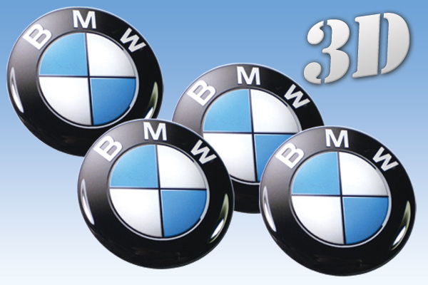 BMW 3d car decals for wheel center caps