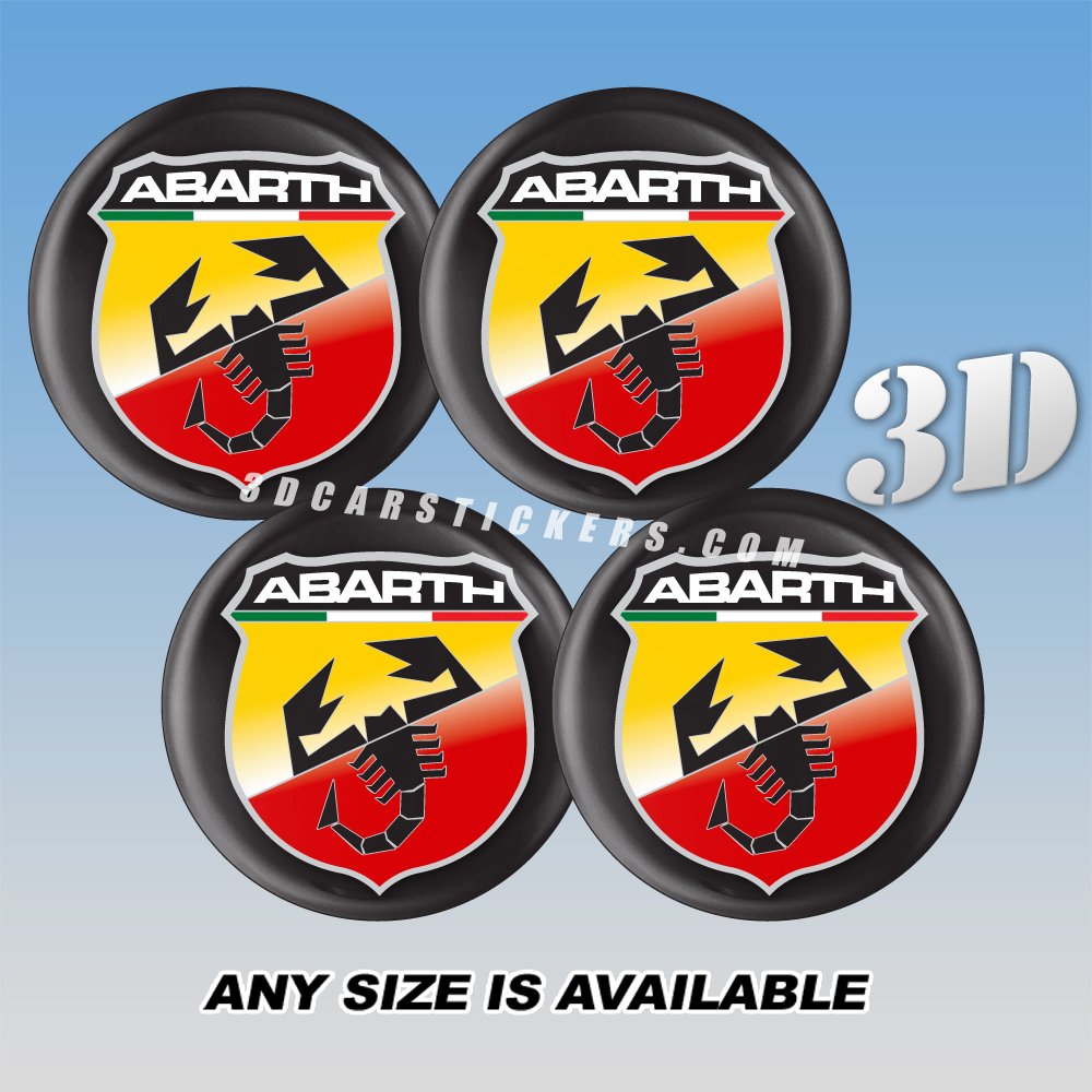 ABARTH Decals For Wheel Center Caps 