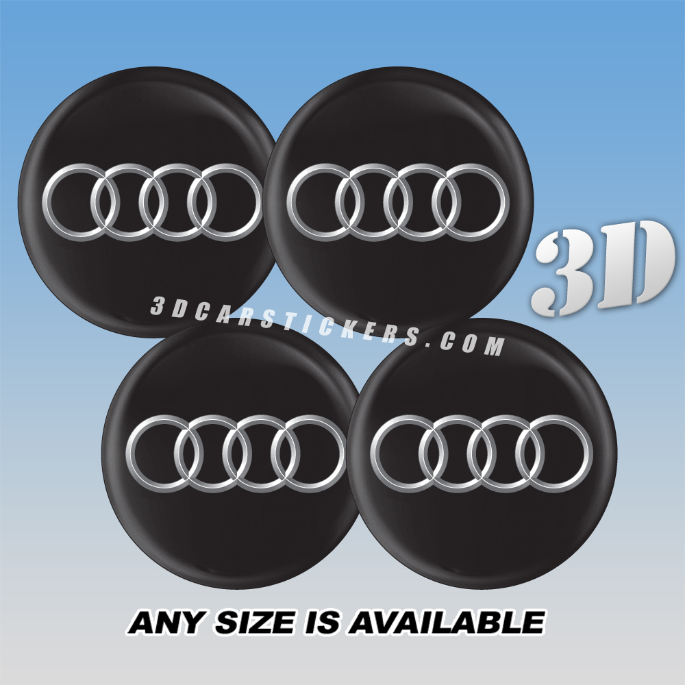 AUDI Decals For Wheel Center Caps 