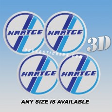 HARTGE Decals For Wheel Center Caps — Dark Blue/Light Blue/Silver Background