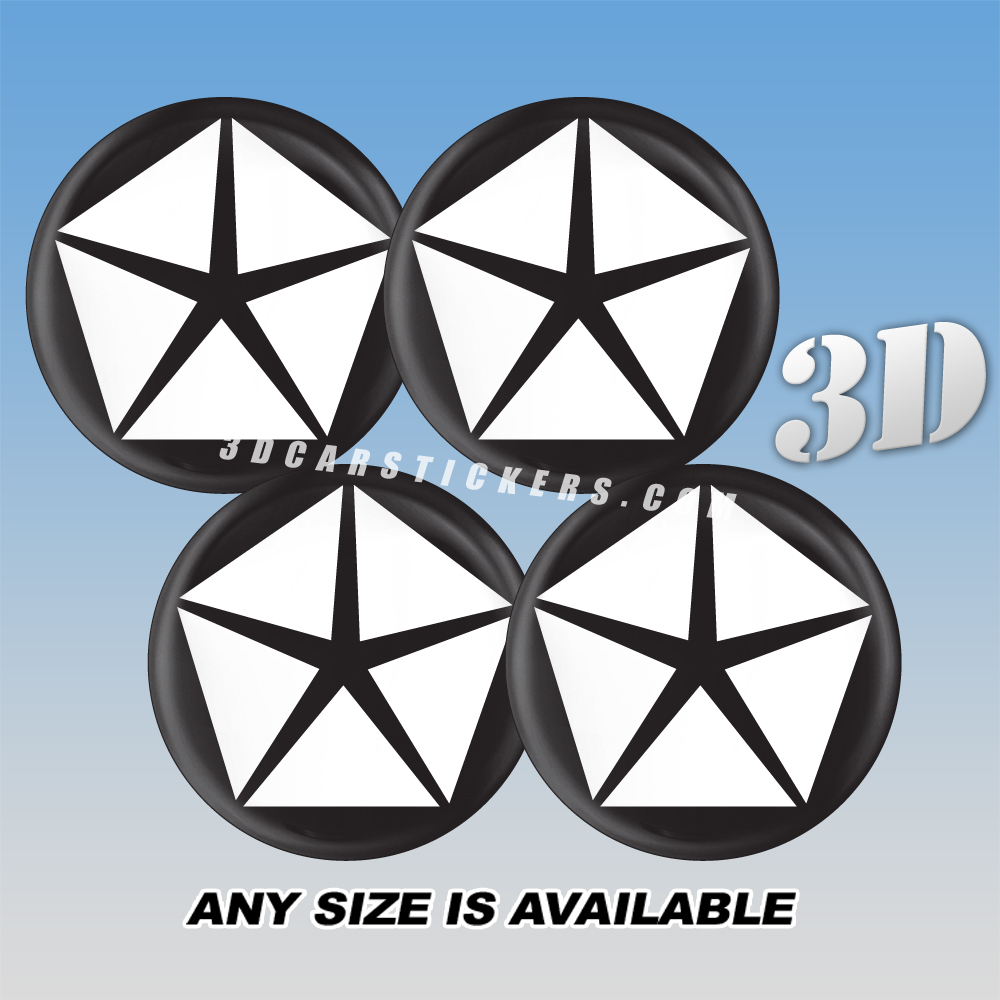 CHRYSLER Decals For Wheel Center Caps 