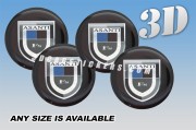 ASANTI 3d car wheel center cap emblems stickers decals  :: Silver logo/black background ::
