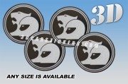HOLDEN HSV 3d car wheel center cap emblems stickers decals  :: Silver logo/black background ::