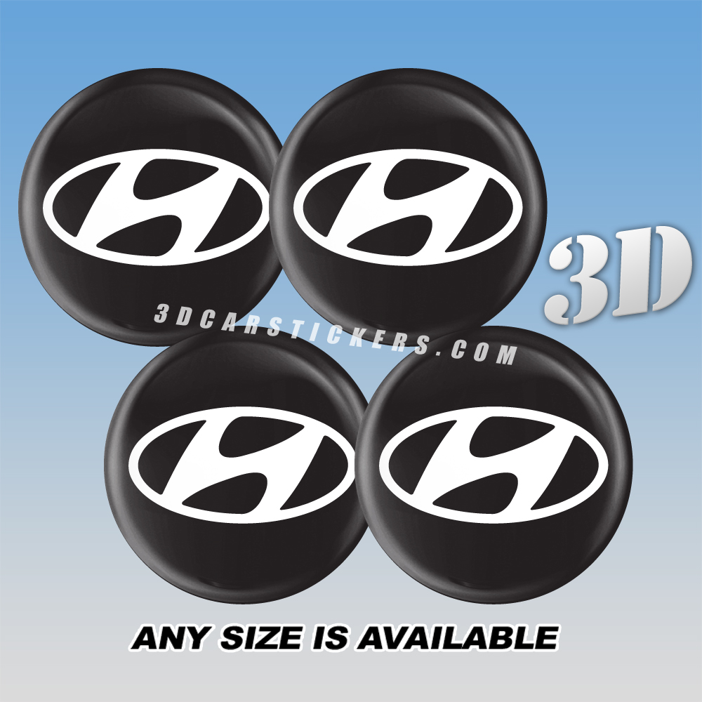 HYUNDAI Decals For Wheel Center Caps 