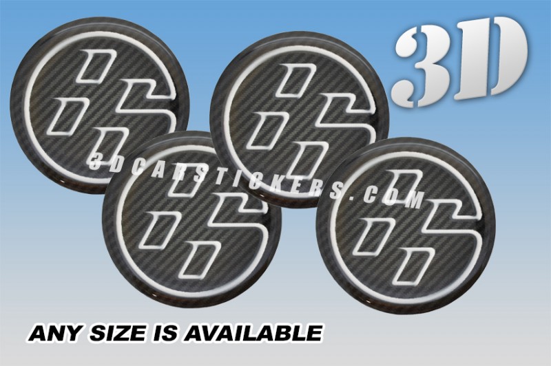TOYOTA 86 3d car wheel center cap emblems stickers decals  :: Silver logo/Carbon background ::