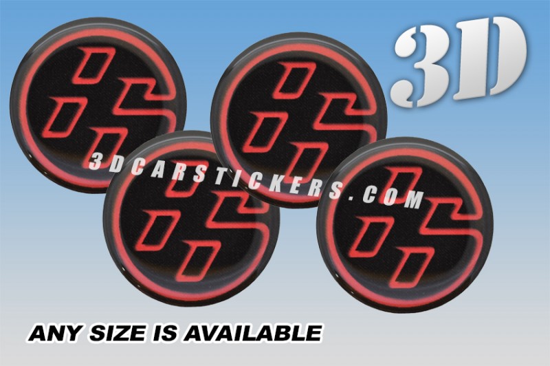 TOYOTA 86 3d car wheel center cap emblems stickers decals  :: Red logo/Black background ::