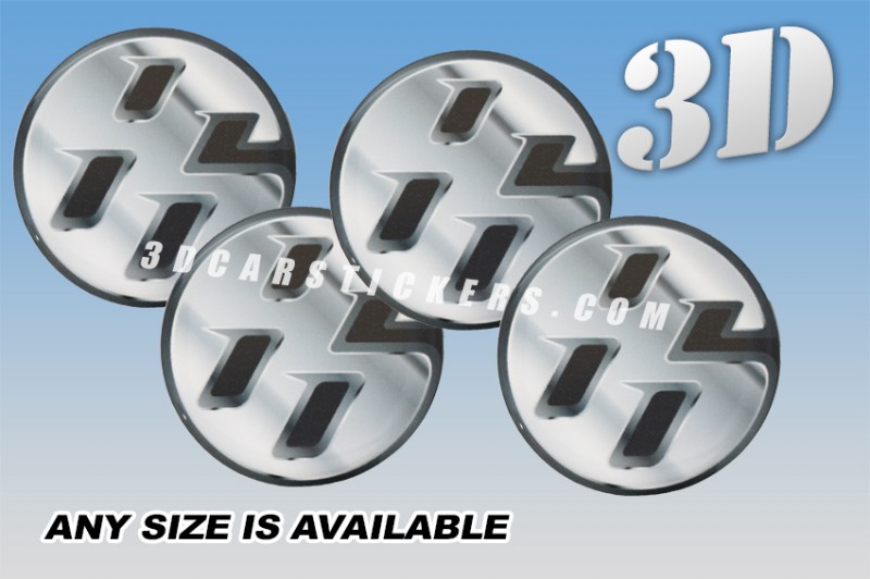 TOYOTA 86 3d car wheel center cap emblems stickers decals  :: Solid Silver logo/Black background ::