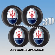 MASERATI Decals For Wheel Center Caps 