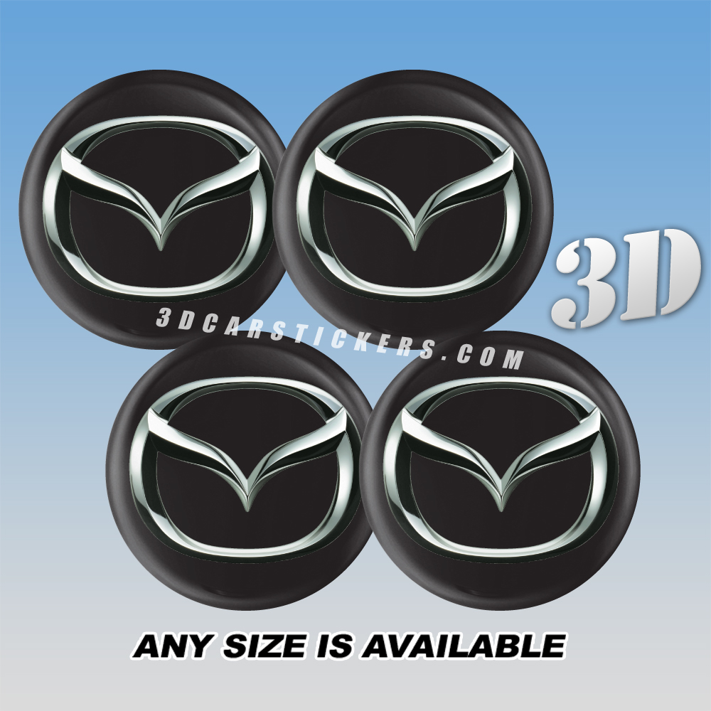 MAZDA Decals For Wheel Center Caps 