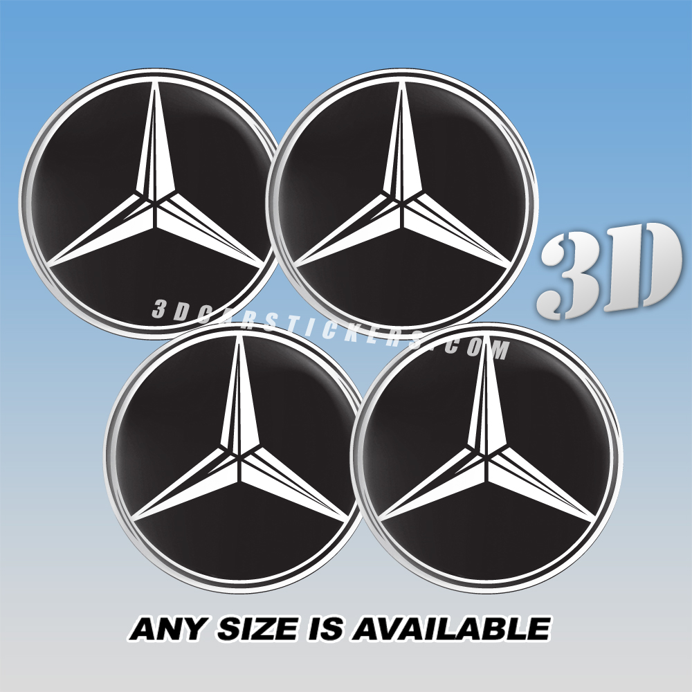 MERCEDES BENZ Decals For Wheel Center Caps 