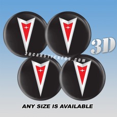 PONTIAC Decals For Wheel Center Caps 