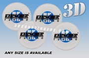 KERSCHER TUNING 3d car wheel center cap emblems stickers decals  :: Black/Blue logo/white background ::