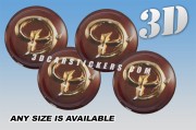 DAIMLER 3d car wheel center cap emblems stickers decals  :: Gold logo/Burgundy background ::