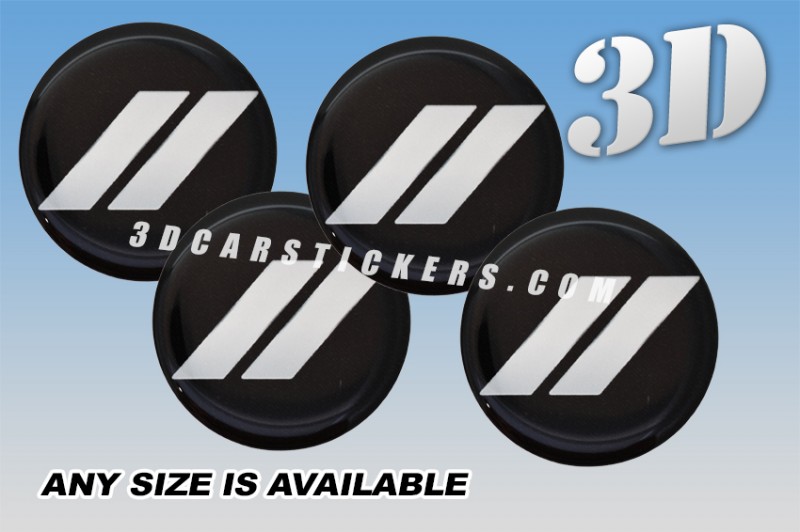 DODGE SPORT 3d car wheel center cap emblems stickers decals  :: Silver logo/black background ::