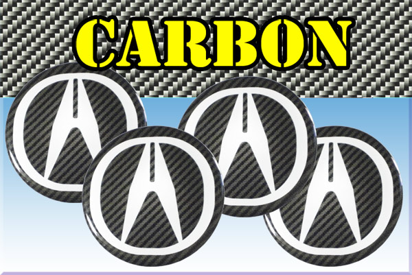 ACURA 3d car stickers for wheel center caps СARBON LOOK