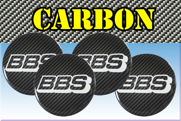 BBS 3d car stickers for wheel center caps СARBON LOOK