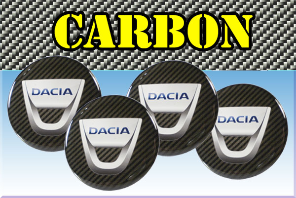 DACIA 3d car stickers for wheel center caps СARBON LOOK