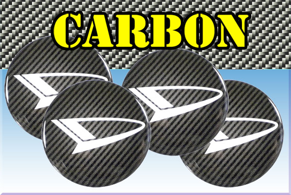 DAIHATSU 3d car stickers for wheel center caps СARBON LOOK