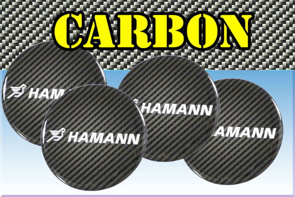 HAMANN 3d car stickers for wheel center caps СARBON LOOK