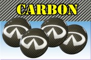 INFINITI 3d car stickers for wheel center caps СARBON LOOK
