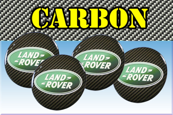 LAND-ROVER 3d car stickers for wheel center caps СARBON LOOK