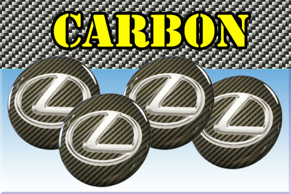 LEXUS 3d car stickers for wheel center caps СARBON LOOK