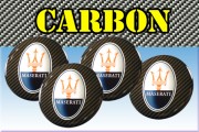 MASERATI 3d car stickers for wheel center caps СARBON LOOK ― Online shop 3D wheel center caps