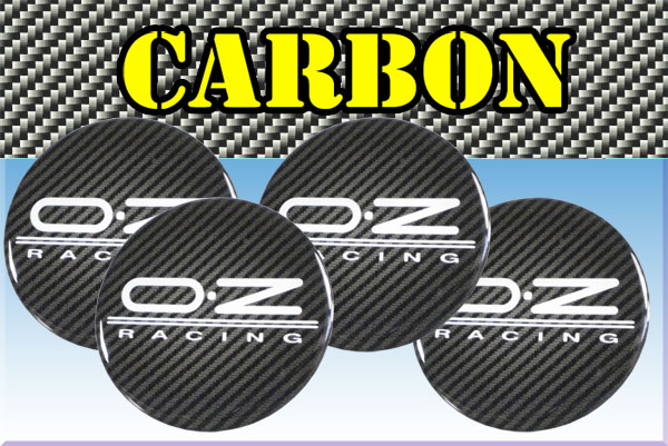 OZ RACING 3d car stickers for wheel center caps СARBON LOOK