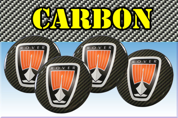 ROVER 3d car stickers for wheel center caps СARBON LOOK