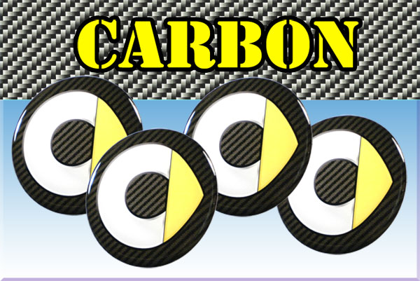 SMART 3d car stickers for wheel center caps СARBON LOOK