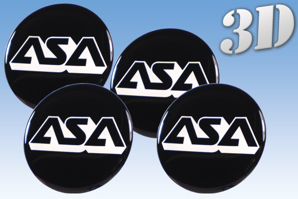 ASA 3D decals for wheel center caps