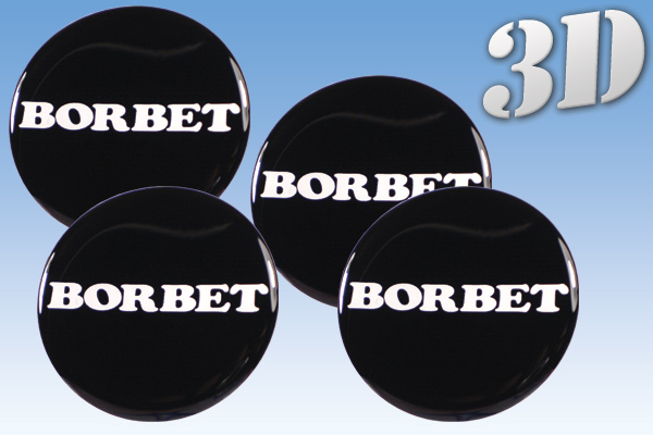 BORBET 3D decals for wheel center caps