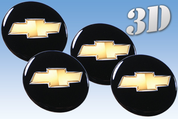 4 NEW Wheel Center Cap Logo Sticker Decal Emblem 3.5" 88mm CHEVY CHEVROLET 