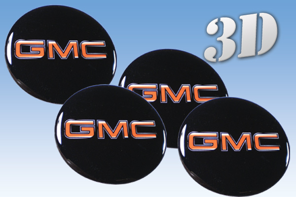 GMC 3d car decals for wheel center caps