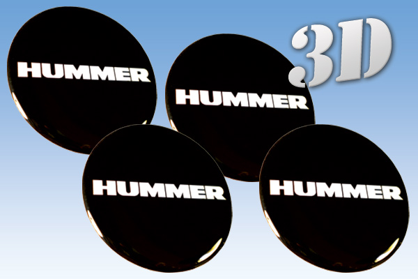 HUMMER 3d car decals for wheel center caps
