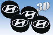 HYUNDAI 3d car decals for wheel center caps ― Online shop 3D wheel center caps