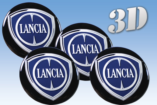 LANCIA 3d car decals for wheel center caps