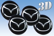 MAZDA 3d car decals for wheel center caps