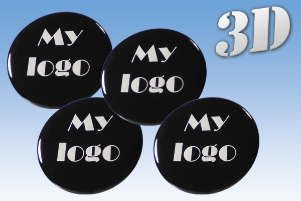 Custom design center cap stickers, set of 6 (Six) stickers 