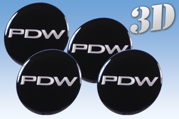 PDW 3D decals for wheel center caps