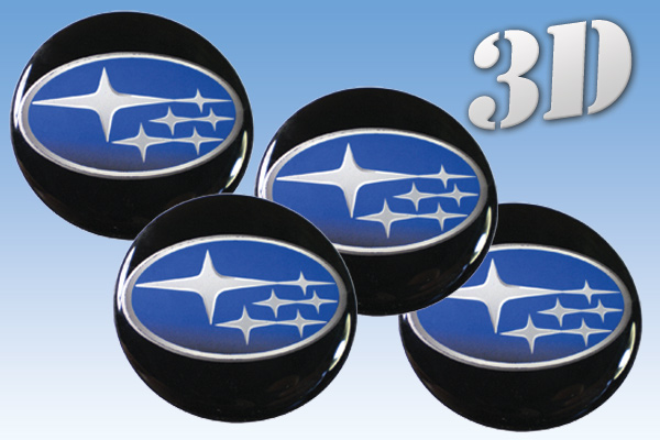 4x stickers SUBARU Wheel Centre Cap Sticker 56 mm 5.6 cm Noir/Bleu/Argent